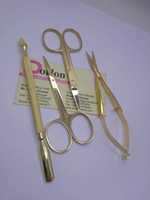 Pousse-cuticules double extrémité Dorlon en acier inoxydable plaqué or 24 carats, outils de manucure pour nail art, 5,5 pouces, durable, réutilisable, Pakistan