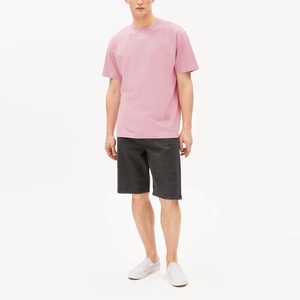 Nueva Llegada: Camiseta de Manga Corta para Hombre, 220g, Algodón, Cuello Redondo, Color Sólido, Ecológica, Secado Rápido, Estilo Casual Holgado, Gran Venta - Product Image 5