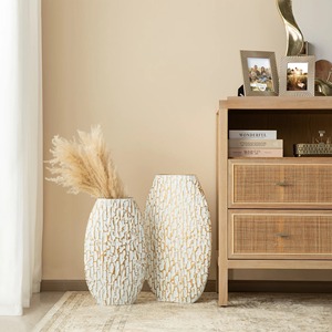 Jarrón Simple negro con detalles dorados, perfecto para dormitorio, escritorio de estudio, sala de estar, salón y regalo creativo o uso decorativo - Product Image 6