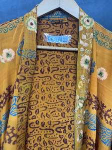 Kimono de Seda Crepé Hecho a Mano para Mujer, Suave y Fluido, de Seda Pura, Estilo Bohemio, para Primavera/Verano, para la Playa, con Cintura Elástica - Product Image 2