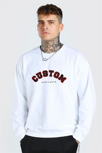 Fabricant personnalisé sweat-shirt blanc à col ras du cou style de rue en coton pour hommes grande taille sweat-shirts lourds pour hommes et femmes - Product Image 4