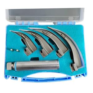 Set de Laringoscopio Eléctrico LED Convencional Macintosh Miller de Acero Inoxidable, Kit de Intubación de Vías Respiratorias para Uso Veterinario y Quirúrgico en Adultos - Product Image 2