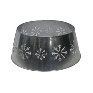 Merry Nest Cubierta de árbol de metal elegante y duradera Cubierta de base decorativa de vacaciones para decoraciones navideñas - Product Image 4