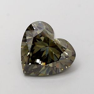 Diamants de qualité supérieure certifiés IGI, couleur vert-gris foncé fantaisie, taille cœur, 2,02 CT, diamants cultivés en laboratoire CVD, percés au laser, diamants VS1 - Product Image 1