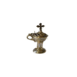 Quemador de incienso colgante de cono de Metal de latón antiguo pulido de alta calidad con chapado en oro para proveedor indio de carbón aromático - Product Image 1