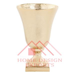 Vase de planteur d'urnes d'or pour la maison hôtels et restaurants Vase de plancher d'urnes en aluminium de conception classique pour la décoration de mariage best-seller - Product Image 2