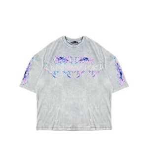 2025 T-Shirt lavable à l'acide pour hommes toutes saisons élégant surdimensionné Hip Hop sérigraphie 100% coton séchage rapide respirant pour l'été - Product Image 5