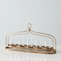 Support de bougie chauffe-plat en fer doré antique OEM, fait main, résistant à la chaleur, multi-usages, pour décoration intérieure, mariage, Noël WB