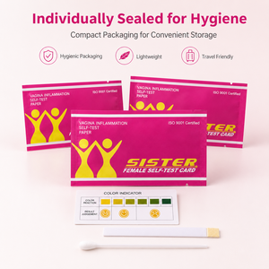 Tiras Reactivas de pH <span class=keywords><strong>Vaginal</strong></span> de Marca Privada OEM para Mujeres, Kit de Autodiagnóstico de Salud Femenina en Casa con Tabla de Indicadores de Color - Product Image 5