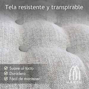 4 Cojines Individuales para Sofá de Jardín, 80x60 cm para Asiento, 50x60 cm para Respaldo, 12 cm de Grosor, Duraderos para Uso en Exteriores - Product Image 4