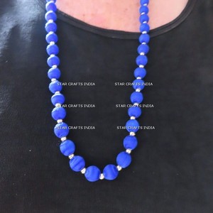 Collar de resina color melocotón en un hilo, precios al por mayor, el mejor acabado y pulido, hecho en fábrica, nuevo diseño - Product Image 5