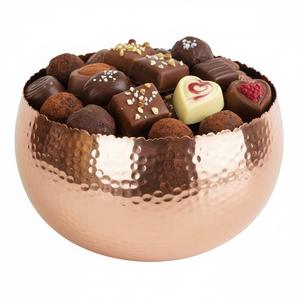 Bol en métal martelé de qualité supérieure avec finition argentée, bol à chocolat en acier inoxydable, bol décoratif pour chocolat et bonbons pour la décoration de la maison - Product Image 5