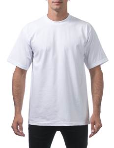 T-shirts longs surdimensionnés pour hommes, nouvelle arrivée, 100% coton, manches courtes, coupe ample, couleur unie, logo personnalisé, anti-boulochage, 280g - Product Image 5