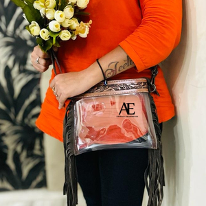 มาใหม่ขอบใสใสกระเป๋าสไตล์มือเครื่องมือแกะสลักกระเป๋าหนังหลายใช้กระเป๋าหนังสําหรับผู้หญิงหลายใช้ - Product Image 1