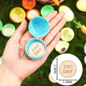 Pafu 27ชิ้นเหรียญล่าสมบัติแลกได้เหรียญเหรียญเหรียญโทเค็นแบบ DIY เปล่าโทเค็นรางวัลเด็กๆของขวัญแปลกใหม่สำหรับเด็กที่มีไข่10ชิ้น - Product Image 6