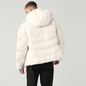 Chaqueta acolchada ligera para hombre con capucha, abrigo de invierno resistente al agua y aislado para deportes al aire libre, ropa informal - Product Image 3