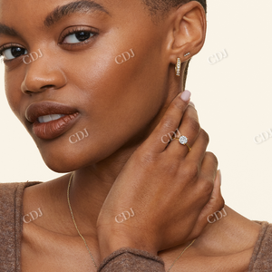 แหวนแต่งงานเพชรเม็ดกลมแบบคลาสสิกแหวนทอง18K แข็งสีเหลืองทองแหวนหมั้นสำหรับผู้หญิงขายส่งสำหรับธุรกิจ - Product Image 6