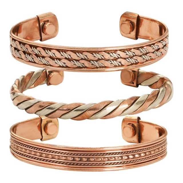 Twisted Modern Copper Magnetic Bracelet for Women Men Featuring 6 Therapeutic Magnets Natural Arthritis Relief Sculptures