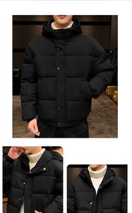 Factory wholesales winter <b>waterproof</b> custom logo men's fashion puffer <b>jacket</b> <b>padded</b> hooded down winter <b>jacket</b> - Product Image 6