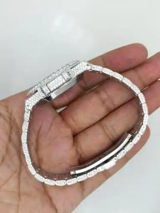 Montre de luxe pour homme style Hip Hop, entièrement sertie de diamants Moissanite VVS en argent sterling 925, montre-bracelet tendance pour un look stylé - Product Image 2