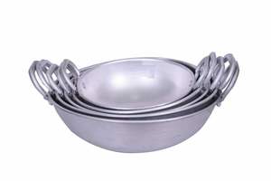 Kadai en aluminium de qualité chef, diamètre de 11 pouces, capacité de 5 litres, robuste, distribution de chaleur, cuisinière à gaz, maison, hôtel - Product Image 2