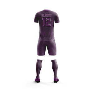 Conjunto de ropa deportiva de diseño personalizado, uniforme de fútbol unisex de alta calidad 100% poliéster, venta al por mayor, uniforme completo de fútbol único - Product Image 3