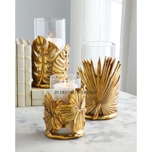 Finition couleur argent brillant poli qualité supérieure en métal fait table de mariage de luxe centre de table décor bougeoir ouragan - Product Image 5