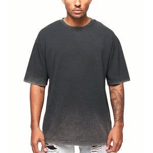 Venta al por mayor 100% algodón lavado ácido camiseta para hombres personalizado 300Gsm peso pesado Vintage camiseta personalizada en blanco camiseta - Product Image 1