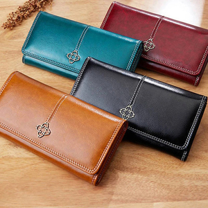 Venta al por mayor de la fábrica de las señoras de moda larga bolso de mano de cuero de la PU de lujo del dinero de la cartera de las mujeres - Product Image 6