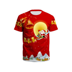 เสื้อยืดสำหรับผู้ชายเสื้อยืดสำหรับอุตสาหกรรมการผลิตเสื้อยืดลาย3D คริสต์มาสตามสั่ง - Product Image 1