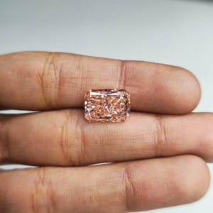 Diamante cultivado en laboratorio de corte radiante certificado por IGI de 5 quilates para la fabricación de joyería personalizada, color rosa intenso, diamante suelto, todos los tamaños disponibles. - Product Image 4