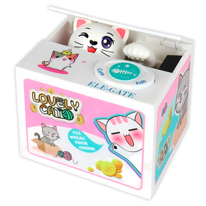 Juguete Electrónico para Gatos, Hucha de Plástico que Roba Monedas, Juguete Interactivo para Gatos - Product Image 1