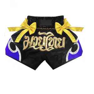 Pantalones cortos de boxeo Muay Thai con logotipo personalizado superventas de material sólido para hombre, venta al por mayor 2025 - Product Image 3