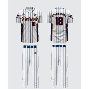 Ensemble d'uniformes de baseball 100% polyester imprimé par sublimation respirant confortable durable antibactérien séchage rapide caractère - Product Image 4