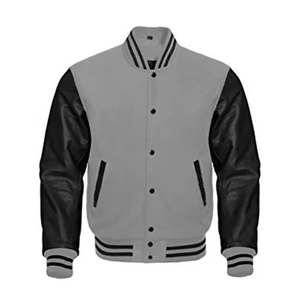 Veste universitaire personnalisée de nouveau style de qualité chaude pour hommes vente en gros de manches en cuir personnalisées CollegeBaseballjacket pour hommes - Product Image 4