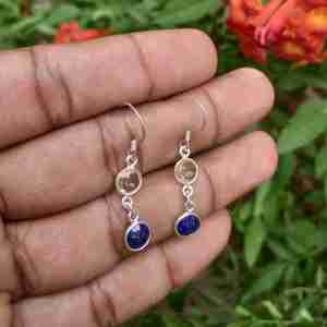 Magnifiquement fait véritable grenat pierre précieuse 925 argent Sterling goutte Designer boucle d'oreille bohème léger poids en gros boucle d'oreille - Product Image 1