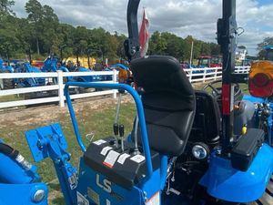 LS Versatile 28V <b>Ride</b>-On Lawn Mower <b>Tractor</b> with Front Loader & Backhoe 48V/58V Cordless Grass Box for Residential Use Made USA - Product Image 2