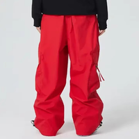 Pantalon de ski unisexe pour adultes, coupe large, coupe-vent, cargo, isolé, imperméable, en tissu Tex Polartec, écologique, chauffant