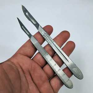 Manche de scalpel jetable stérile avec utilisation artisanale de laboratoire chirurgical Lame de dermaplanage en plastique Acier inoxydable Type de couteau compatible - Product Image 4