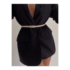 Wide, Thin Women's <b>Belt</b> with <b>Gold</b> Buckle, Suitable <b>for</b> Jackets, <b>Dresses</b>, and Shirts. - BEIGE - Product Image 1