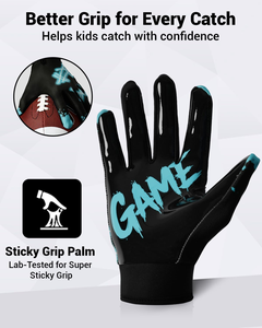 ถุงมือรับบอลอเมริกันฟุตบอล Pro Grip คุณภาพสูง ฝ่ามือเหนียวแน่น สีและโลโก้ปรับแต่งได้ น้ำหนักเบา - Product Image 3