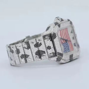 Montre personnalisée Moissanite Montre fabriquée en diamant Montre en diamant de style Hip Hop pour hommes Carrée - Product Image 2