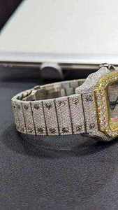 Reloj de Diamantes Moissanite VVS, Relojes Mecánicos de Lujo Personalizados de Estilo Hip Hop, Relojes Mecánicos de Lujo Totalmente Blancos para Hombre - Product Image 3