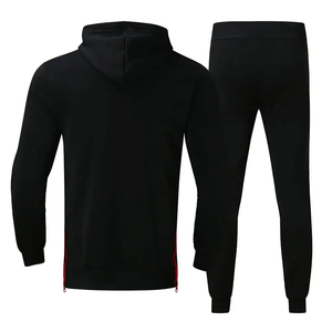 Conjunto de entrenamiento de invierno para hombre con logotipo personalizado OEM, ropa de gimnasio ligera transpirable atlética de secado rápido, chándales de color contrastante para hombre - Product Image 2