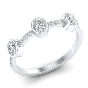 REYES Bagues de fiançailles en Moissanite en or 10K 14K 18K fabriquées à la main pour femmes - Product Image 2