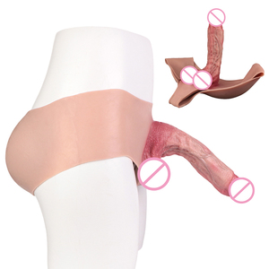 Dildo in Silicone Cavo da 23CM, Mutandine con Strapon Effetto Pelle, Slip con Manica per Pene, Giocattoli Sessuali Elastici per Adulti, Estensore per Pene Maschile, <span class=keywords><strong>Sexy</strong></span> Shop - Product Image 1
