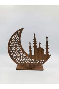Décor du Ramadan en bois massif poli avec des motifs arabes adaptés aux fêtes de l'iftar et aux célébrations culturelles - Product Image 6