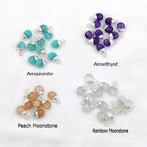 Colgante de piedras preciosas de gota de pera amatista púrpura, colgantes de collar chapados en oro para hacer joyas elegantes - Product Image 2