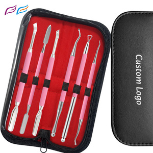 Empujador de Cutículas Profesional de Alta Calidad, Color Rosa, Acero Inoxidable, Marca Privada, Herramientas de Limpieza de Cutículas de Bahasa Pro - Product Image 6