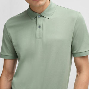 Camiseta Polo de Golf de manga corta ligera, camisetas Polo transpirables de alta calidad, camiseta con cierres de botones negros regulares sólidos - Product Image 6